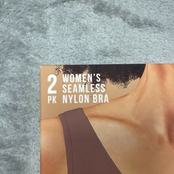 Womens Layer Zero 2-Pack Seamless Nylon Bras Small Black/Sienna d0554 - Picture 2 of 6